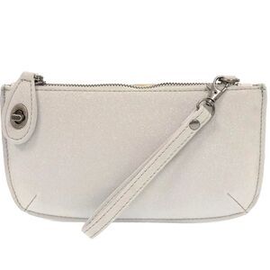 JOY SUSAN Women's Grey and Silver Bag Mini Crossbody Wristlet